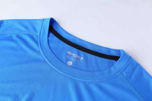 圓領(lǐng)T恤 新款速干T恤3D藍色細(xì)節(jié)展示