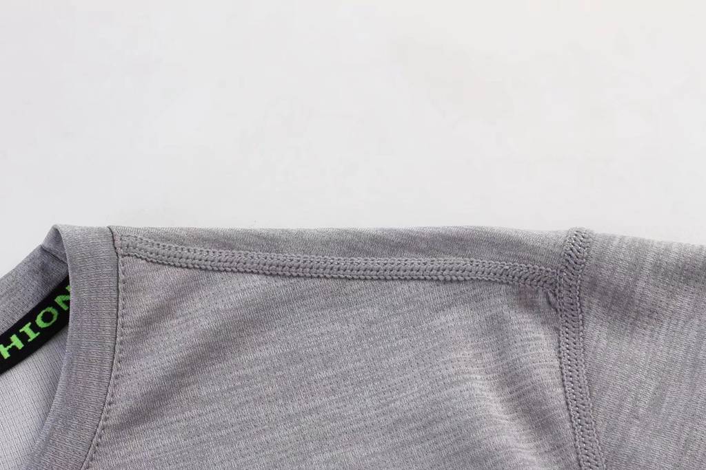 短袖文化衫 夏季圓領吸汗速干透氣文化衫運動T恤跑步健身 衣細節(jié)