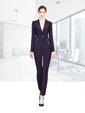 女士時尚西服套裝春秋季純色商務(wù)西服