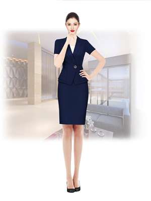 職業(yè)裝定制  時尚職業(yè)裝女士 藏藍色套